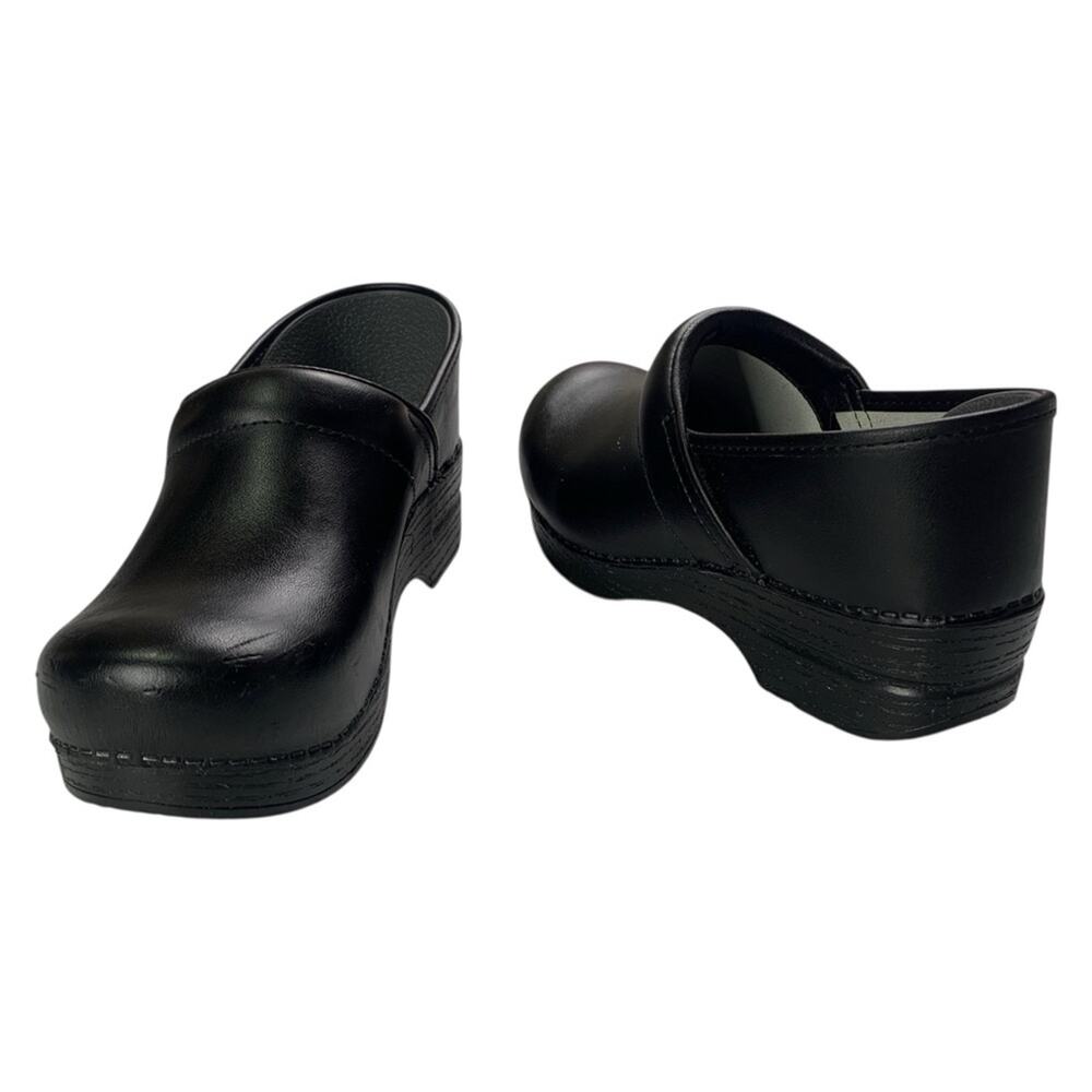 Dansko Nursing Work Clog 40 Professional Black Box Leather Matte Shoes